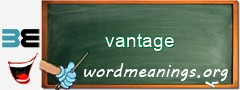 WordMeaning blackboard for vantage